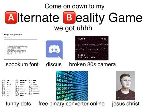 Alternate reality game starter pack | /r/starterpacks | Starter Packs | Know Your Meme