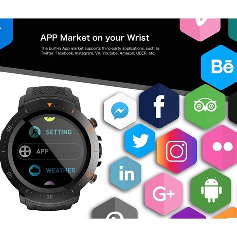 New Android 7.1MTK GPS Bluetooth WiFi Heart Rate Fitness Tracker Smart