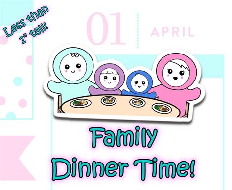 Family Planner Stickers Family Dinner Stickers Family Time | Etsy