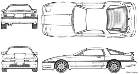 toyota supra turbo a 1988 - BlueprintBox.com - Free Plans and Blueprints of Cars, Trailers ...