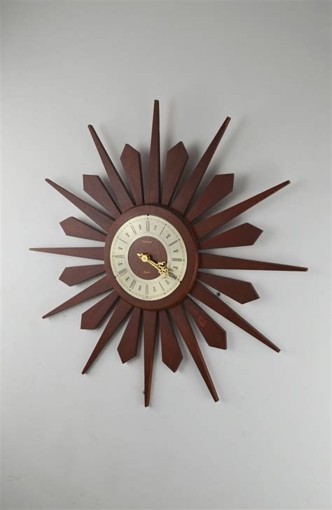 Vintage Sunburst Wall Clock – Alt Interiors