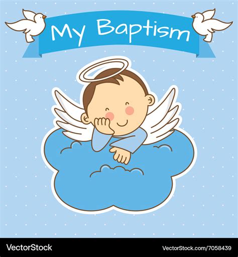 Boy baptism Royalty Free Vector Image - VectorStock