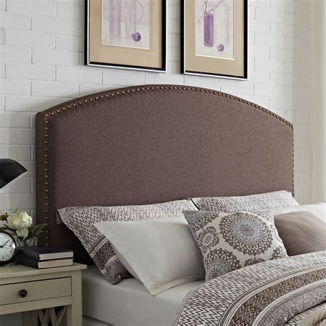 CASSIE CURVED UPHOLSTERED FULL/QUEEN HEADBOARD IN BOURBON LINEN - Walmart.com - Walmart.com