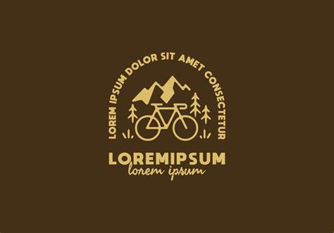 Bicycle and mountain line art with lorem ipsum text 5517720 Vector Art at Vecteezy