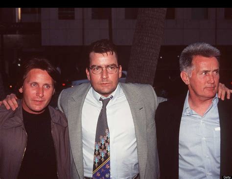 Emilio Estevez & Charlie Sheen (pictured with dad Martin Sheen, far right) Celebrity Families ...