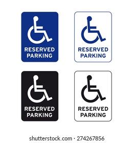 Handicap Sign Vector Set Stock Vector (Royalty Free) 274267856 ...