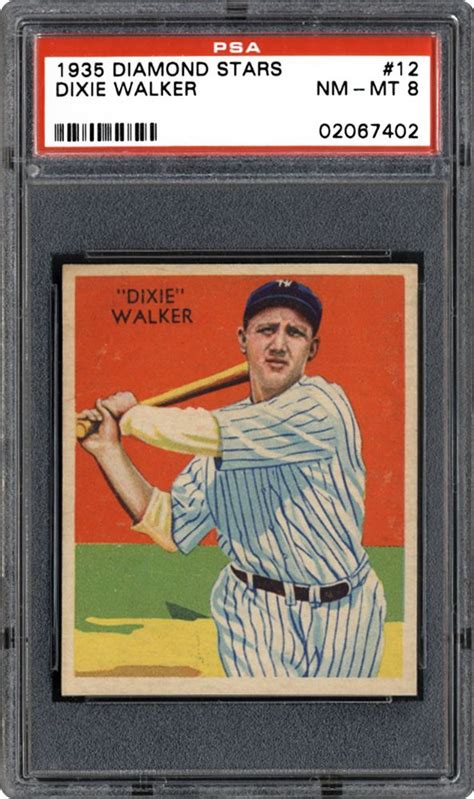 1934-1936 Diamond Stars Dixie Walker | PSA CardFacts®