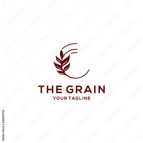 Grain Logo Design Vector Template Stock Vector | Adobe Stock