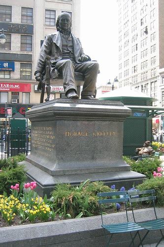 NYC - Greeley Square: Horace Greeley statue | This bronze sc… | Flickr