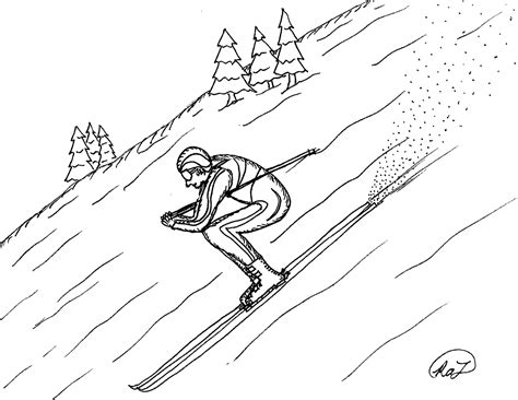 Ski Slope Coloring Pages