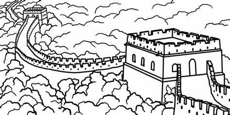 coloring picture great wall of china - Clip Art Library