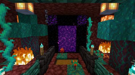 Nether Portal Room- My survival world | Minecraft Amino