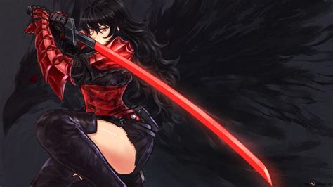 RWBY - Raven Branwen,Sword with a rotary chamber filled with six types of Dust blades HD ...