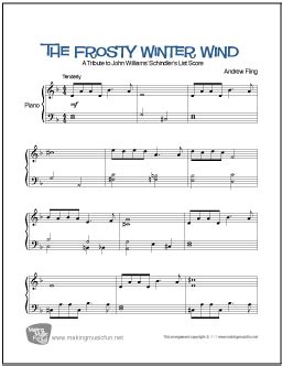 The Frosty Winter Wind | Easy Piano Sheet Music