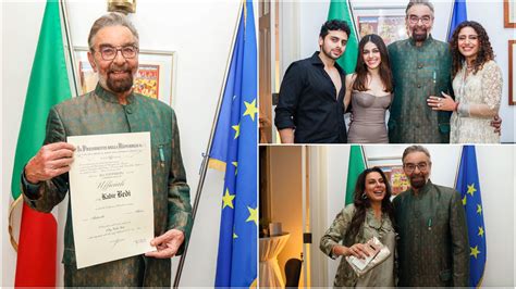 Kabir Bedi Receives Italy's Highest Honour and Attends Event with ...