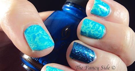 The Fancy Side: Saran Wrap Mani