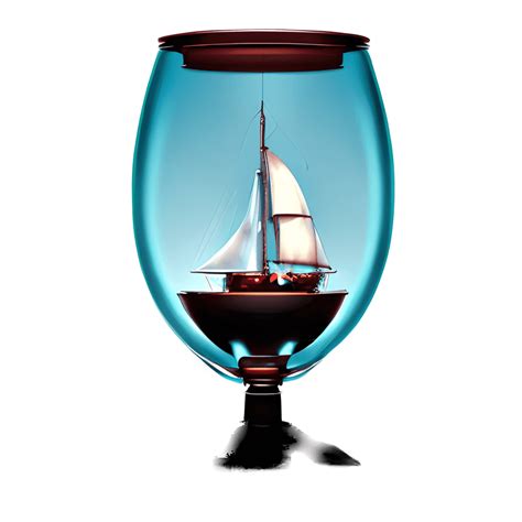 Sailing Ship in a Wine Bottle · Creative Fabrica