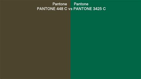 Pantone 448 C vs PANTONE 3425 C side by side comparison