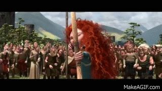 Archery scene from the Disney•Pixar movie "Brave" staring Merida on Make a GIF