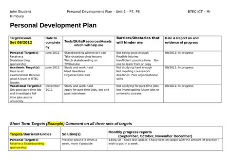 Personal Development Plan - Edit, Fill, Sign Online | Handypdf