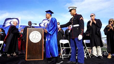 Marine surprises brother at Long Beach High School graduation - Newsday