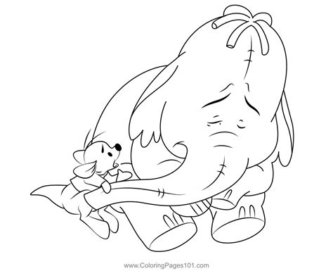 Crying Pooh Coloring Page for Kids - Free Pooh's Heffalump Movie ...