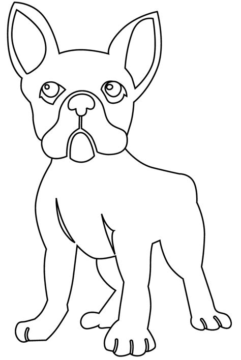 French Bulldog coloring page - ColouringPages