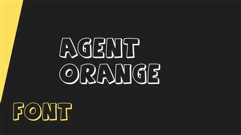 Agent Orange Font Free Download