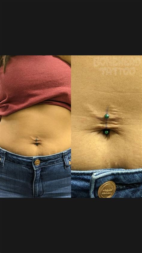 floating navel piercing and a regular navel piercing | Belly button rings, Navel piercing, Piercing