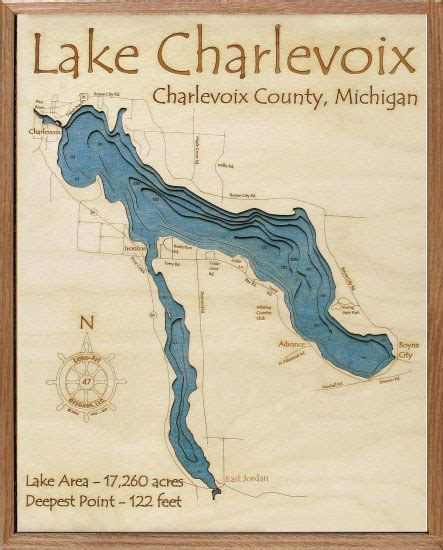 Lake Charlevoix 3D Depth Map - Grandpa Shorters