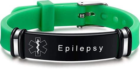 Silicone Medical Alert ID Bracelet Type 1 Diabetes/Type 2 Diabetes/Epilepsy Bracelet For ...