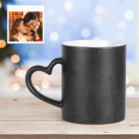 Personalised Magic Color Change Mug Heart Custom Photo Cup | Custom photo, Photo cup, Create ...