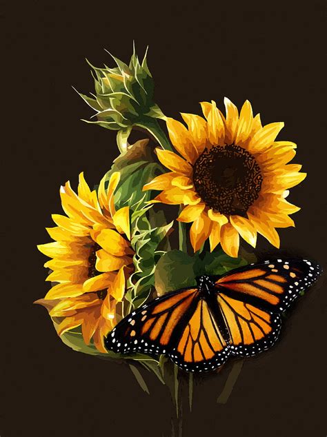 Top 54+ sunflower and butterfly wallpaper latest - in.cdgdbentre