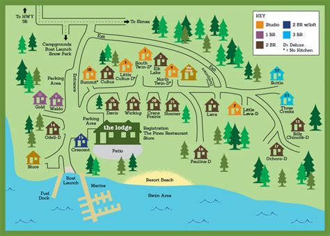 Crescent Lake Map - Hoodoo's Crescent Lake Resort