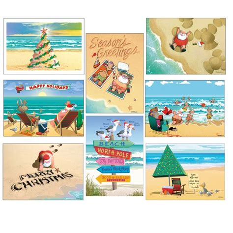 Beach Christmas Card Variety Pack 24 Cards & 25 Envelopes - Walmart.com ...