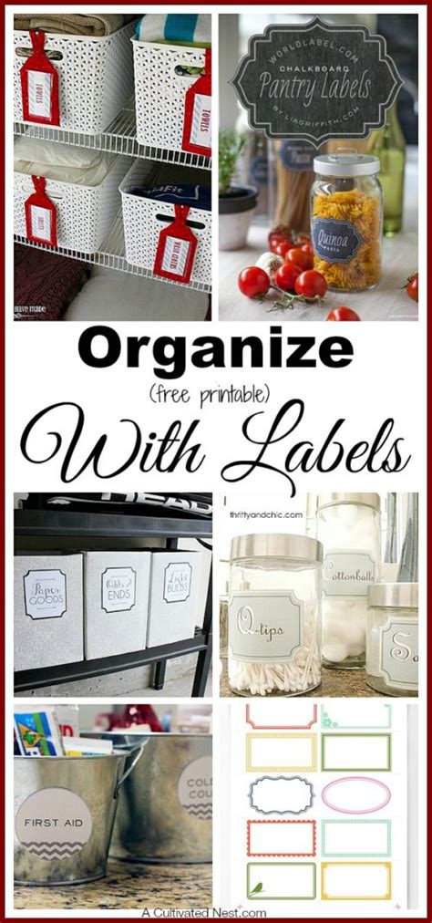 20 Free Printable Labels For Organizing- A Cultivated Nest