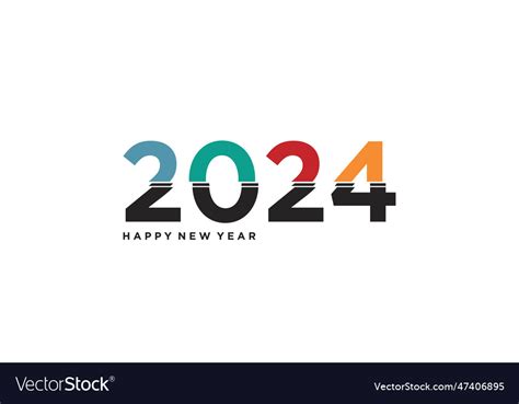 2024 logo design with modern idea Royalty Free Vector Image