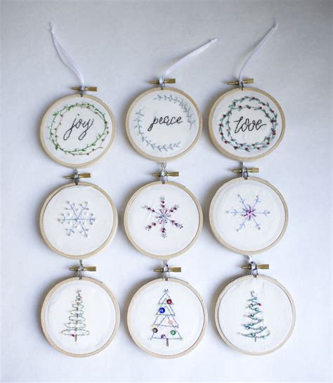 Embroidered Ornaments | Embroidered christmas ornaments, Christmas ...