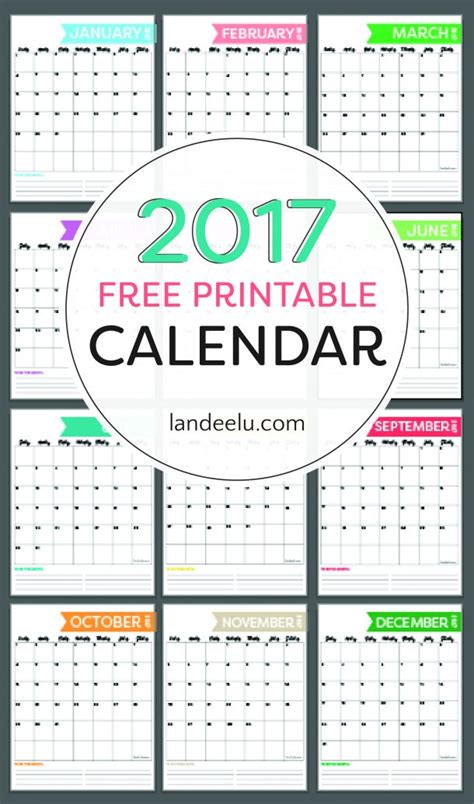 Free Printable Calendar - Printable Calendar 2017