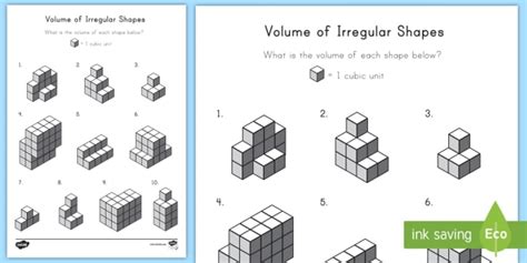 Volume of Irregular Shapes Activity (teacher made)