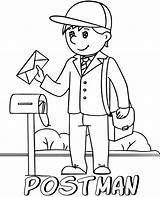 Postman Coloring Pages sketch template