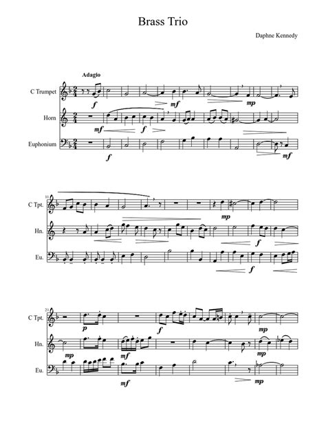 Brass Trio Sheet music | Download free in PDF or MIDI | Musescore.com