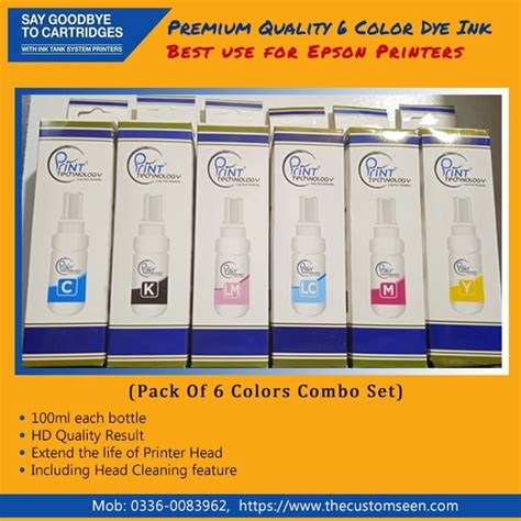 Best Quality Printer Ink Refill 6 Colors Set in Pakistan