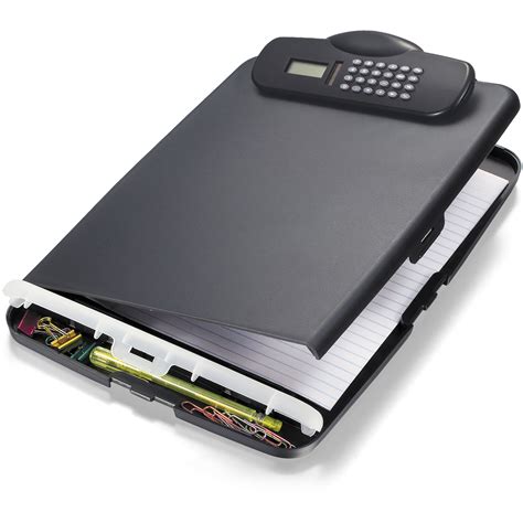 Officemate Slim Clipboard Storage Box with Calculator - Clipboards | Officemate, LLC