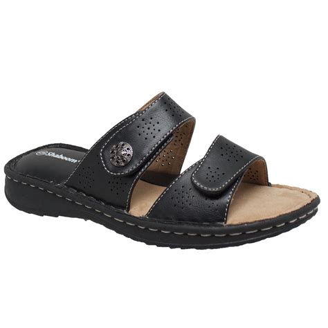 Shaboom - Women's Comfort Slide Sandals Black - Walmart.com - Walmart.com