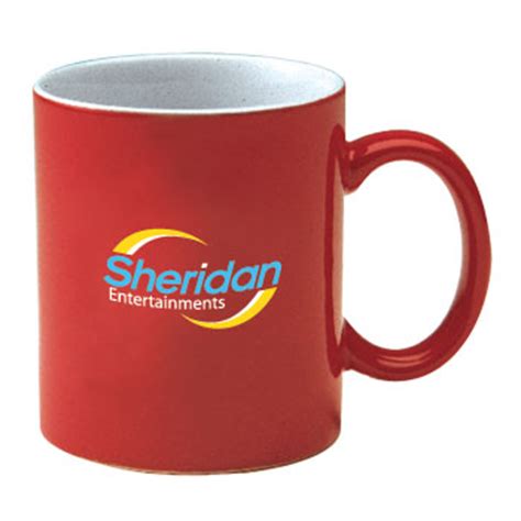 Red Coffee Mug, Imprinted Mugs, Custom Coffee Mugs, Personalized Mugs