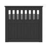 Single Dark Grey Wooden Guest Bed with Storage and Trundle - Oxford - Furniture123