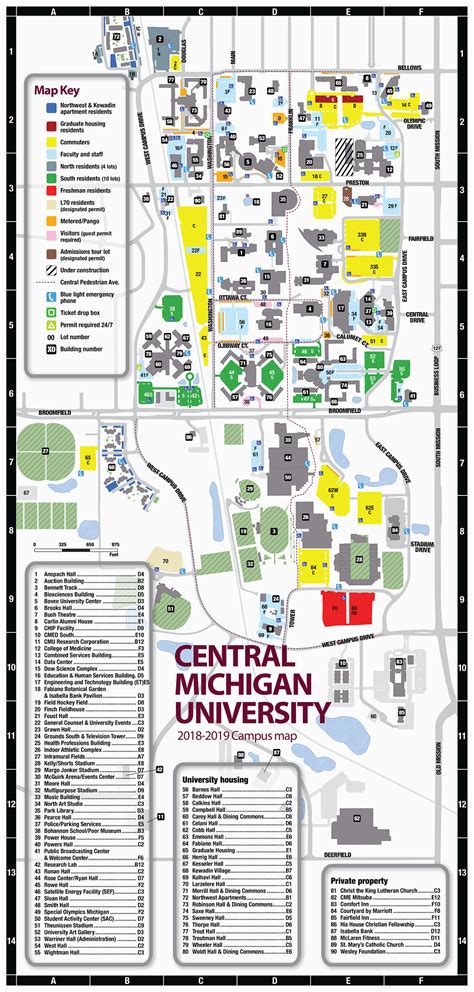 Map Of Central Michigan University | secretmuseum