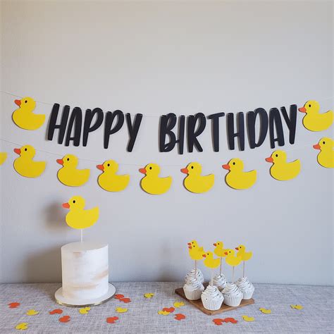 Rubber Duck Birthday Duck Party Duck Birthday Banner Duck | Etsy