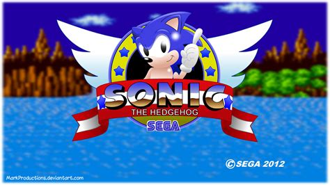 Sonic the hedgehog 1 HD-title screen (with sonic) by MarkProductions on ...